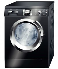 Machine à laver noire de marque Bosch
