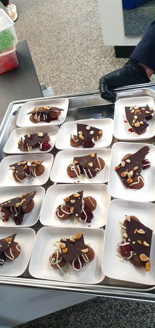 mousse au chocolat mis en température au four Vzug