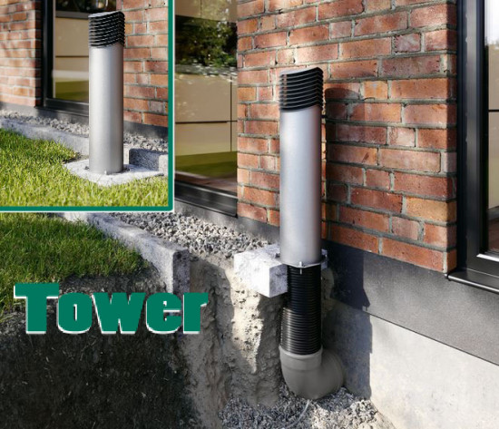 évacuation de la hotte par le vide sanitaire