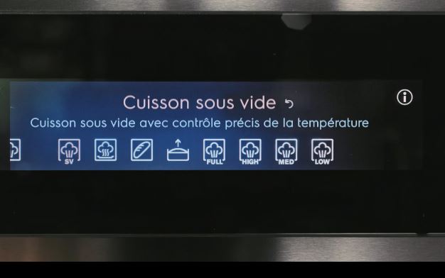 interface du four KOAAS31cx pour la cuisson sous vide