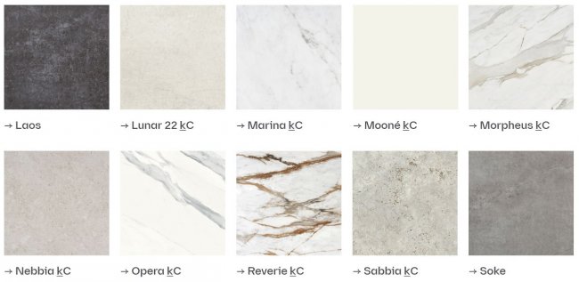 Finitions pour le plan de travail Dekton de la Novy Undercover