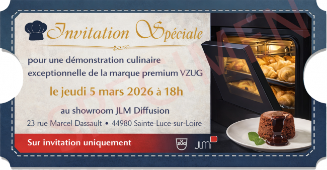 Ticket invitation Démo culinaire V-Zug 5 mars 2026