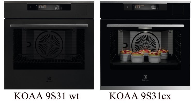 comparaison four electrolux combi vapeur koaas31cx et koaas31wt