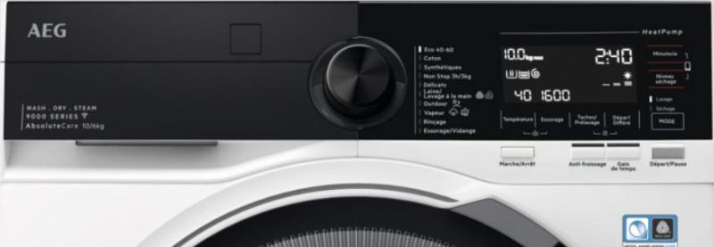 interface de controle de la machine a laver AEG LWR98C166X