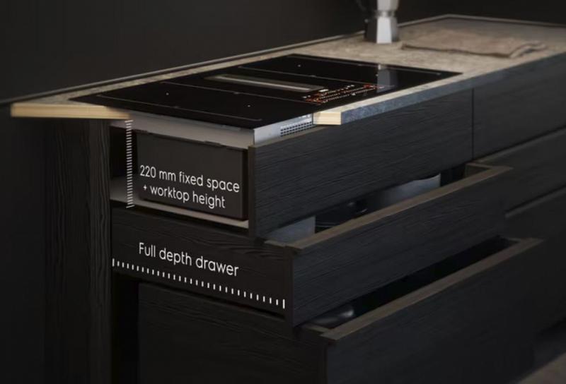 condamnation des tirois sous la table aspirante AEG