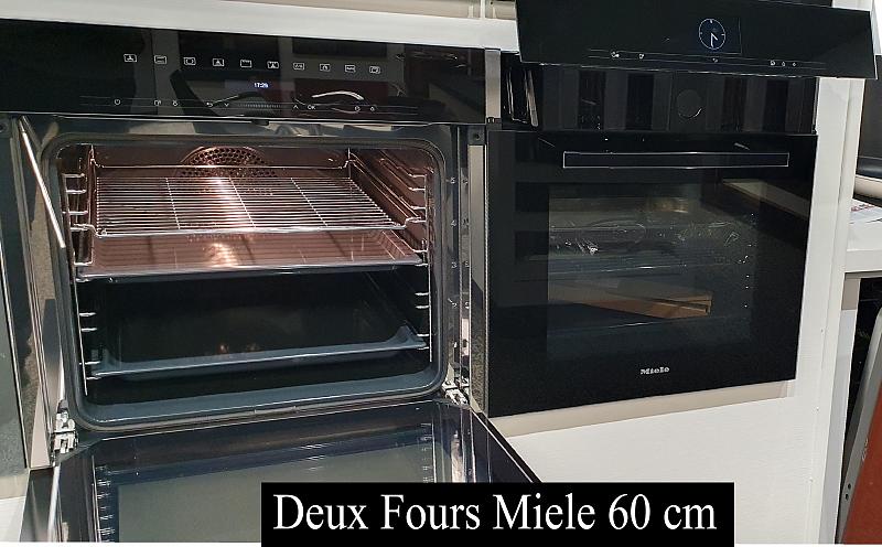Deux fours Miele alignés de 60cm de largeur