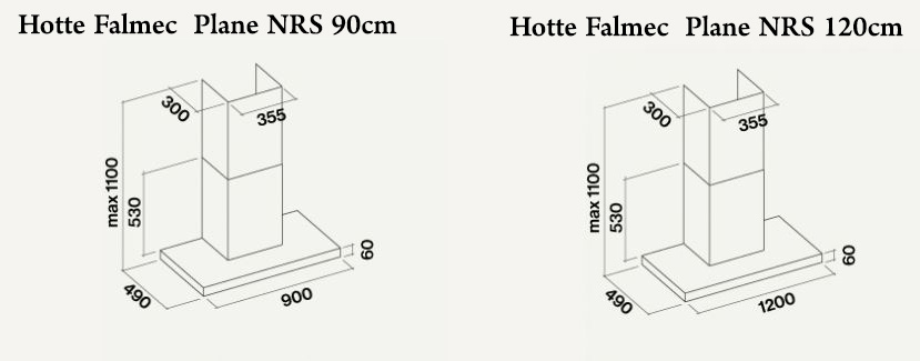 FALMEC hotte encastrable VIRGOLA NRS (120 cm - Acier Inox) 