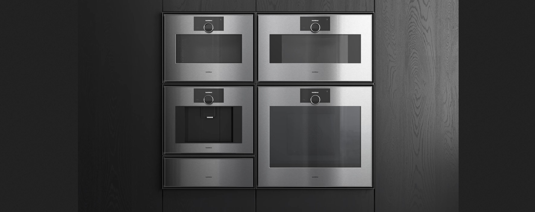 Alignement de fours Gaggenau Expressive de 76 cm et 60 cm