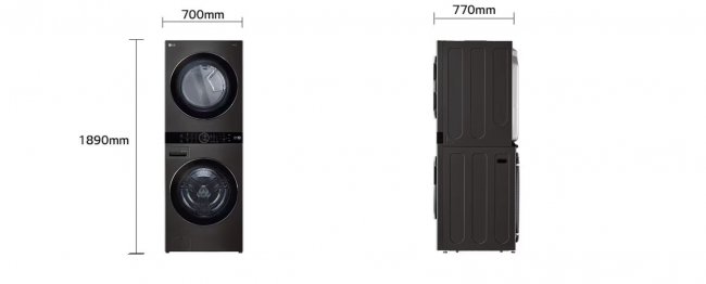 Dimensions LG F761TOWERB