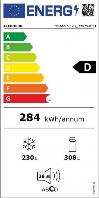 Etiquette energie du MBSDDI 9528-20