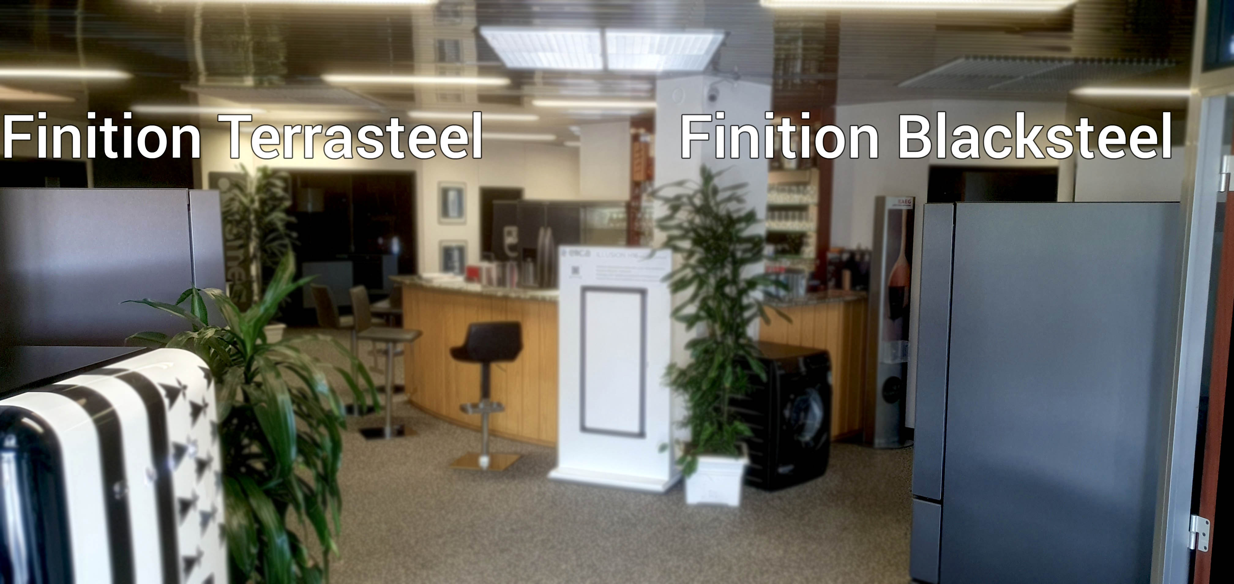 différence entre finition Blacksteel finition Terrasteel Liebherr