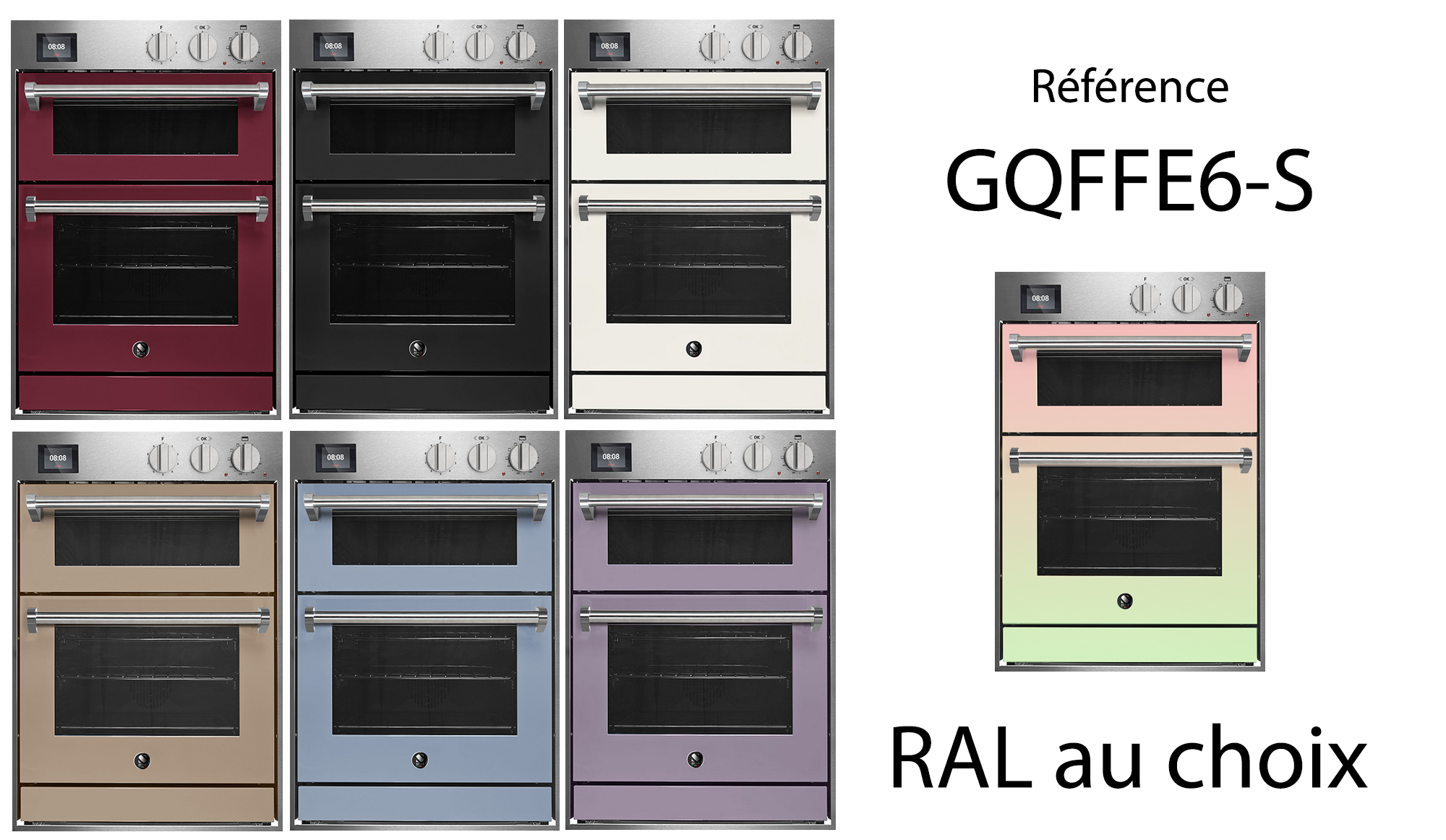 Finition possibles des fours Steel Genesi