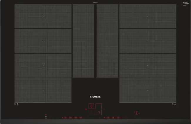 table induction 80 cm siemens EX851LYC1F avec zone centrale grande casserole