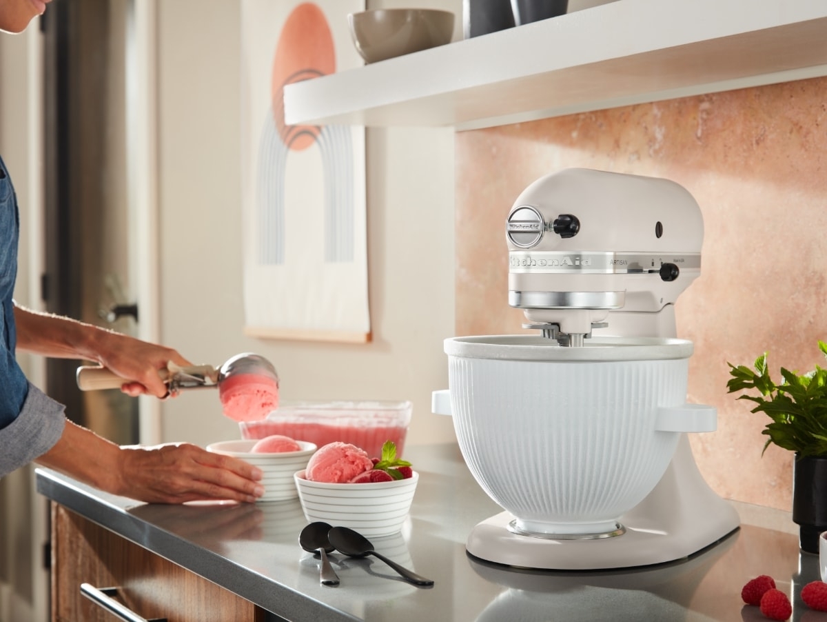 promotion robot artisan avec bol à crème glace kitchenaid