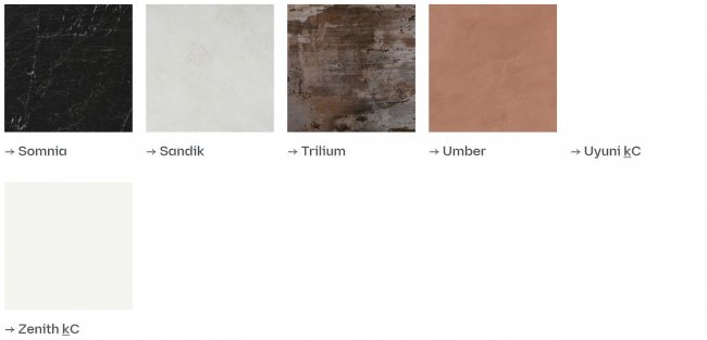Autres finitions Dekton pour le plan de cuisson Novy Undercover