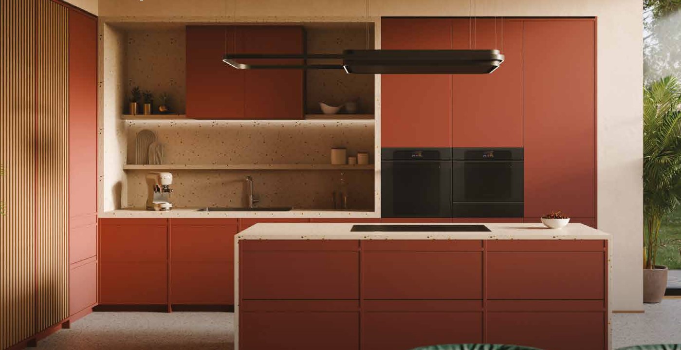 Rails lumineux et hotte lustre Smeg Isola