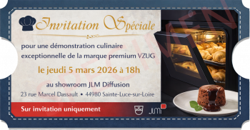 Ticket invitation Démo culinaire V-Zug 5 mars 2026