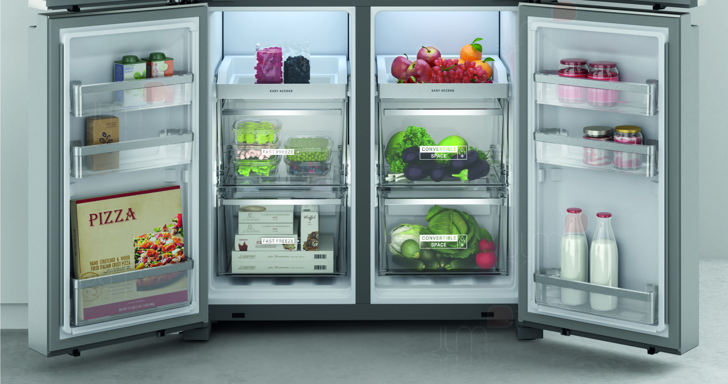 Réfrigérateur américain, distributeur de glaçons - Livraison